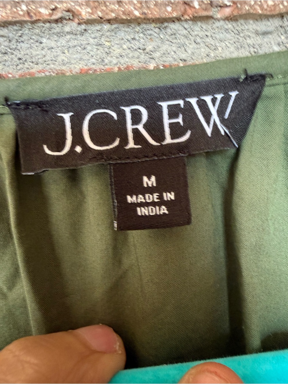 J. Crew Olive Green Midi Dress with Smocked Waist Size Medium - Picture 2 of 11